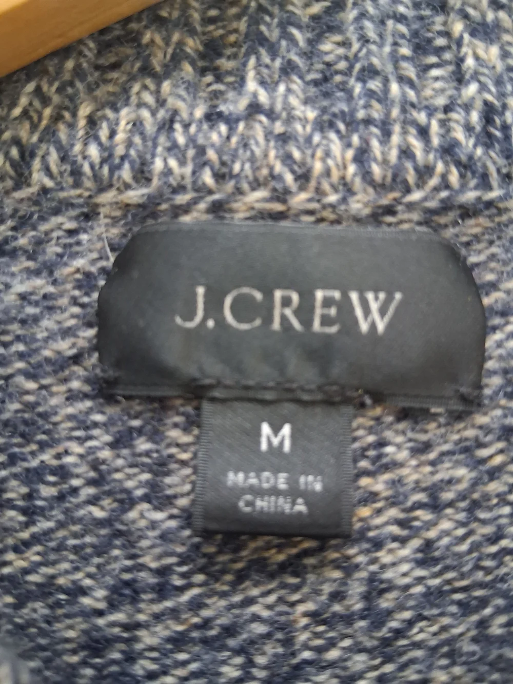 J. Crew Men's Rugged Merino Wool  Charcoal Heather Gray Crewneck Sweater Medium